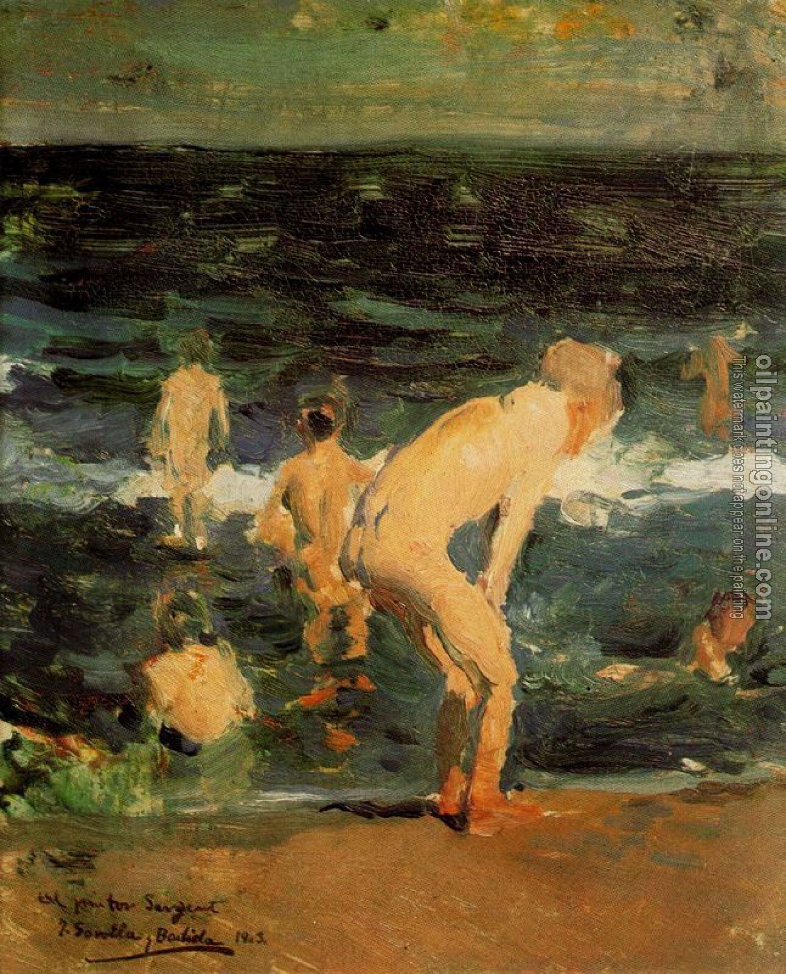 Joaquin Sorolla y Bastida - Sketch for Sad Legacy